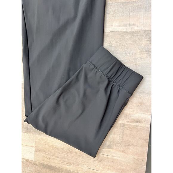 Solaris Men’s LG Active Wear Joggers Nylon Spandex‎ Black Zip Pockets Drawstring - Picture 3 of 8